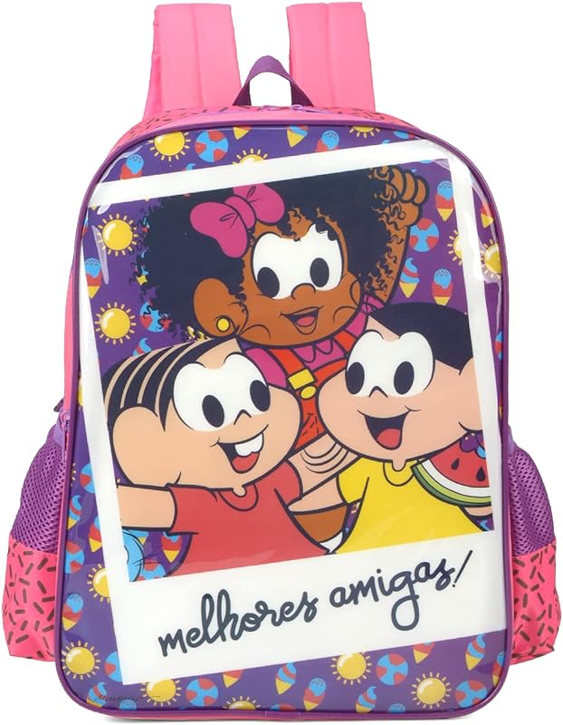 Mochila de Costas Escolar Infantil Turma da Monica