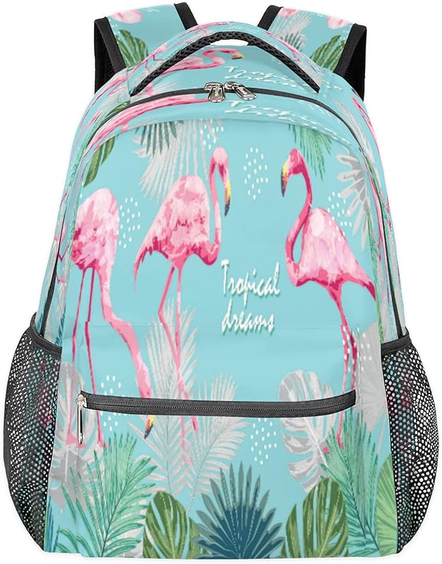 Mochilas de flamingo para mulheres e homens, mochila escolar de folha de palmeira para meninos e meninas adolescentes, mochilas para laptop para faculdade de trabalho, mochila de viagem à prova d’água mochila para livros para caminhadas, Multi Mochilas de flamingo para mulheres e homens, mochila escolar de folha de palmeira para meninos e meninas adolescentes, mochilas para laptop para faculdade de trabalho, mochila de viagem à prova d’água mochila para livros para caminhadas, Multi