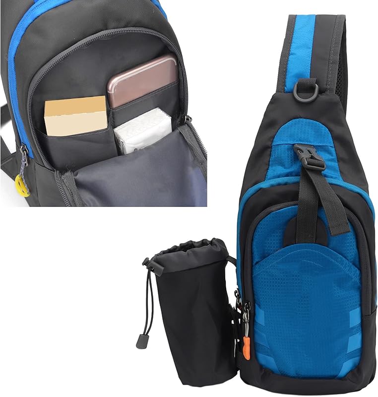 Sling Mochila Sling Bag Multifuncional Grande Capacidade Respirável Sling Shoulder Bag para Viagens Caminhadas Esportes Masculino Feminino