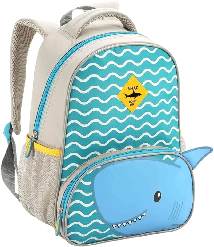 Mochila Infatil Feminina Escolar Masculina Bichinhos Sereia Tubarão (Tubarão)