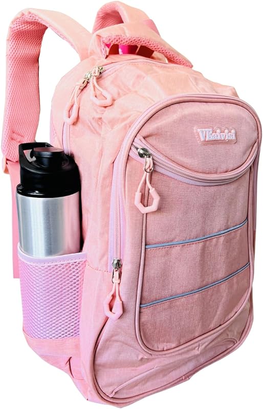 Mochila Reforçada Escolar Menina Colégio Espaçosa Rosa