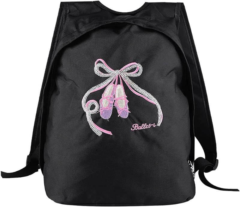 Yuecoom Bolsa de balé, mochila de dança infantil para meninas, bailarina esportiva, com zíper, para guardar livros escolares
