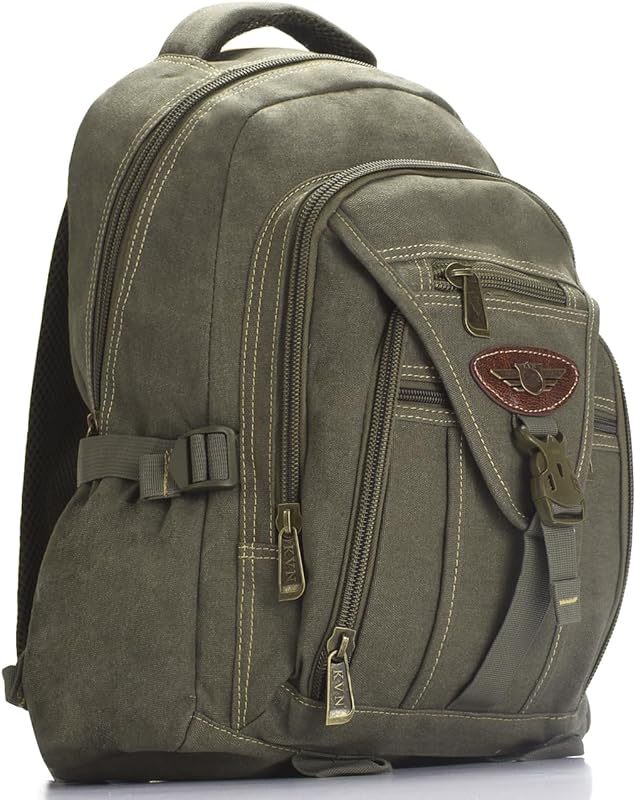 Mochila Escolar Lona Reforçada Masculina Feminina Unisex 7 Bolsos Bolsa Escolar Trabalho Estudo Casual Passeio Viagem para Roupas Livros Notebook