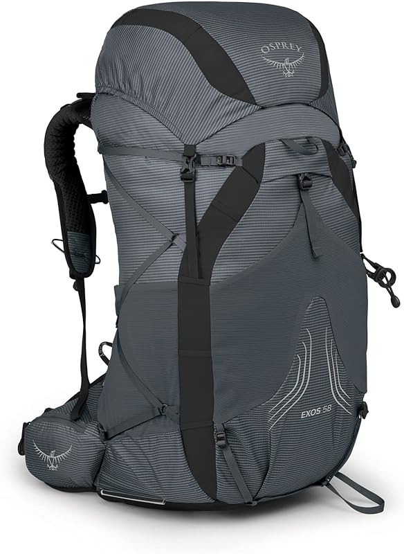 Mochila Exos 58 masculina ultraleve para mochila, cinza tungstênio, grande/GG
