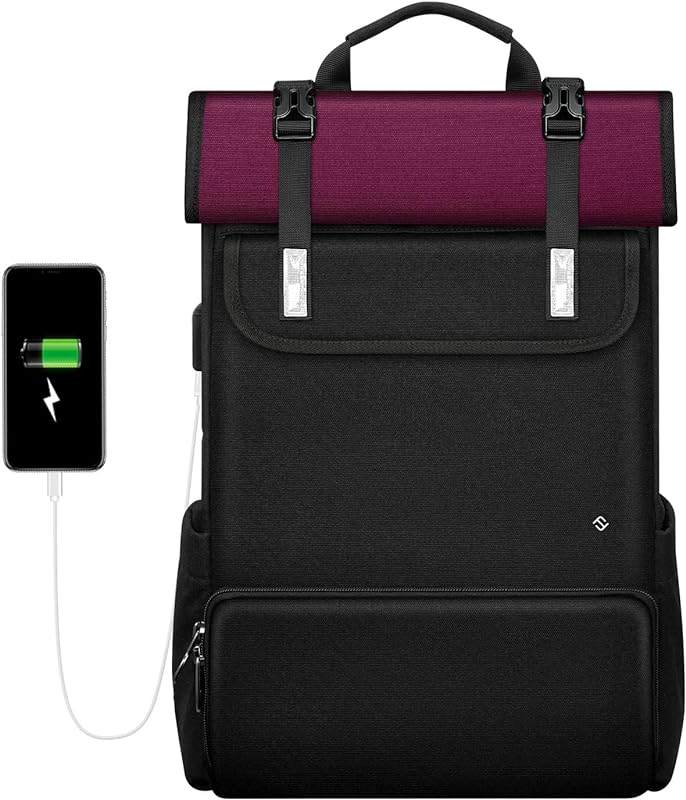 FINPAC Mochila para laptop com parte superior expansível, mochila de viagem de 15,6 polegadas, bolsa casual para computador