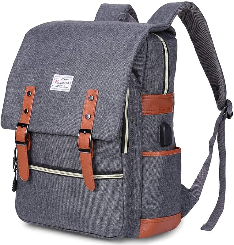 Mochila vintage para laptop feminina masculina, mochila escolar