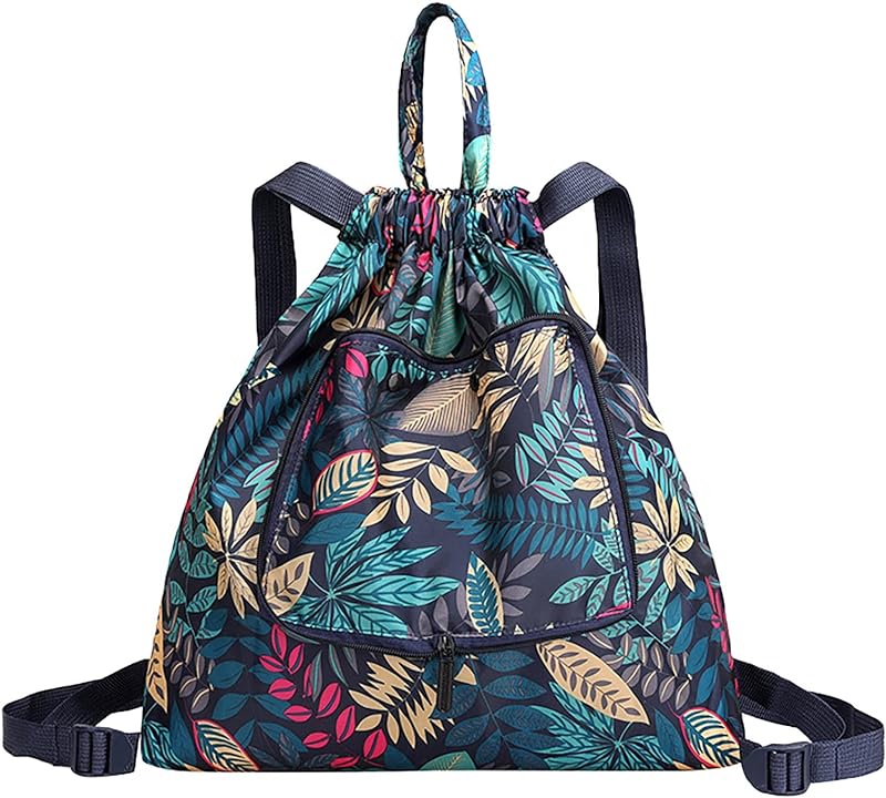 Mochila impermeável dobrável com cordão para esportes, fitness, leve, mochila de viagem para crianças escolares