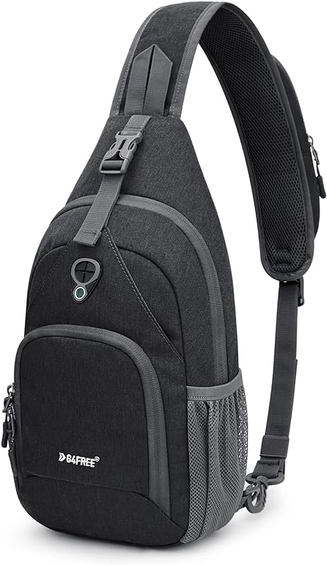 Bolsa tiracolo RFID Sling Mochila pequena de ombro para homens e mulheres caminhadas ao ar livre