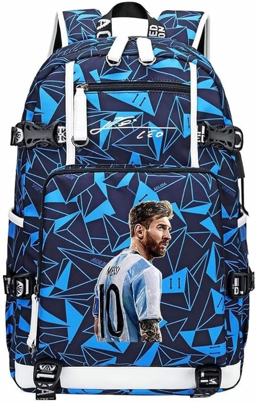 YUNZYUN Mochila multifuncional para fãs de laptop de viagem M-essi bolsa multicolorida para homens e mulheres
