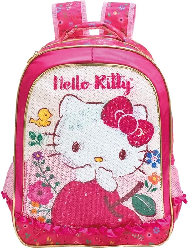 Mochila 16 Hello Kitty Magic Touch – 8792- Artigo Escolar Hello Kitty, Pink