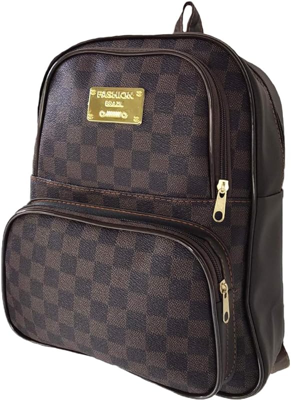 Bolsa Feminina Mochila Estampada de Courino Faculdade Trabalho Escolar e Varejo