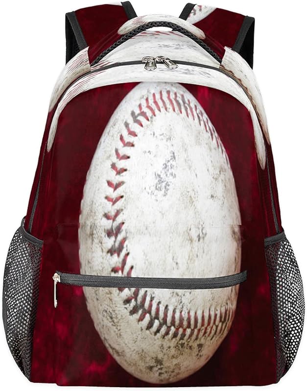 Mochilas femininas com estampa de beisebol retrô Daypack para laptop, mochilas para negócios, mochila escolar para estudantes com alça de ombro ajustável, mochila casual para viagem e acampamento, para mulheres e homens, Multicor, Large, Mochilas Daypack Mochilas femininas com estampa de beisebol retrô Daypack para laptop, mochilas para negócios, mochila escolar para estudantes com alça de ombro ajustável, mochila casual para viagem e acampamento, para mulheres e homens, Multicor, Large, Mochilas Daypack