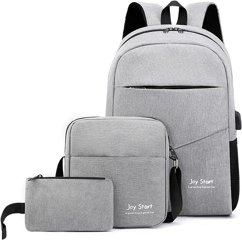 Homesen Mochila com 3 pçs Mochila Feminina Masculina Laptop Mochila Bolso Pequeno para Viagem Escola Trabalho Trabalho Faculdade Cabe até 15,6 polegadas