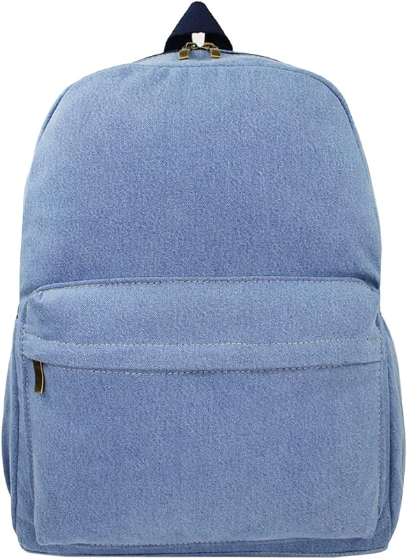 Mochila Lenna’s Escolar Jeans Tamanho Grande Comporta Notebook A010