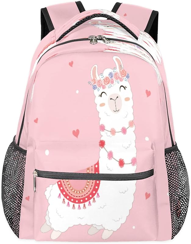 Alpaca Mochilas para mulheres e homens, mochila escolar lhama para meninos e meninas adolescentes, mochilas para laptop para faculdade de trabalho, mochila de viagem à prova d’água mochila para livros para caminhadas, Multi