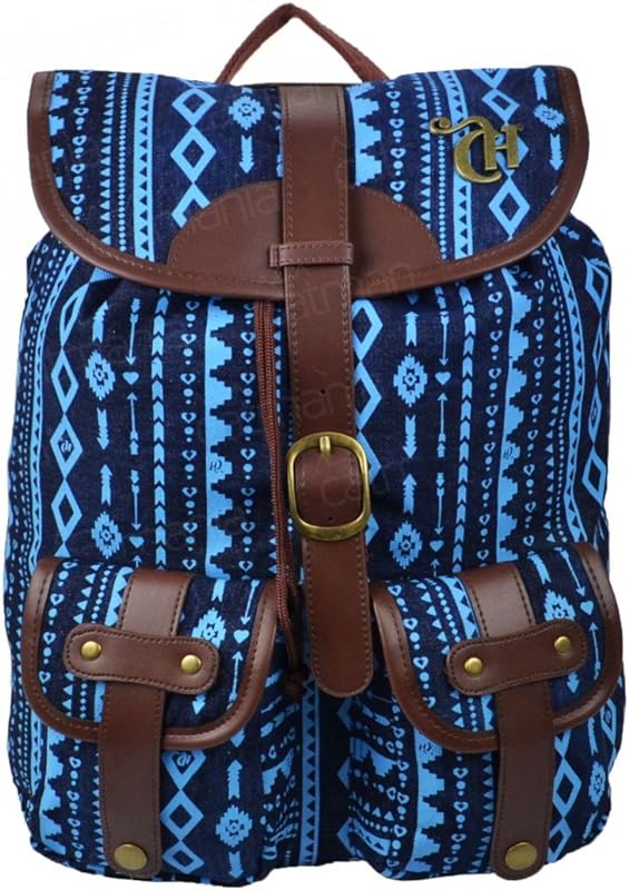 Mochila Escolar Capricho ETNIC Blue II Grande 2 Bolsos Dermiwil