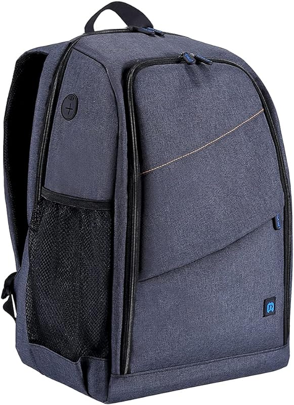 Mochila, Mochila portátil bolsa impermeável portátil à prova de arranhões Mochila de ombro duplo para câmera DSLR, câmera esportiva, tripé e acessór fotográficos cinza