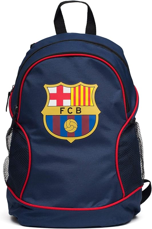 MACCABI ART Mochila azul com zíper duplo oficialmente licenciada FC Barcelona, Azul, adult