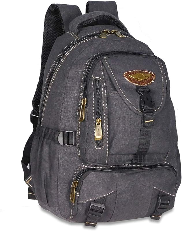 Mochila Escolar Masculina Feminina Em Lona Reforçada (Preto)