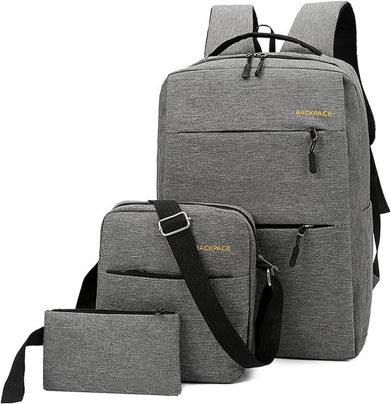 Henniu 3 pçs Conjunto de Mochila Mochila para Laptop Mochila Resistente à Água Saco de Viagem de Negócios com Porta de Carregamento USB Computador Escolar Escola Mochila Viagem Casual Caminhada Dayp