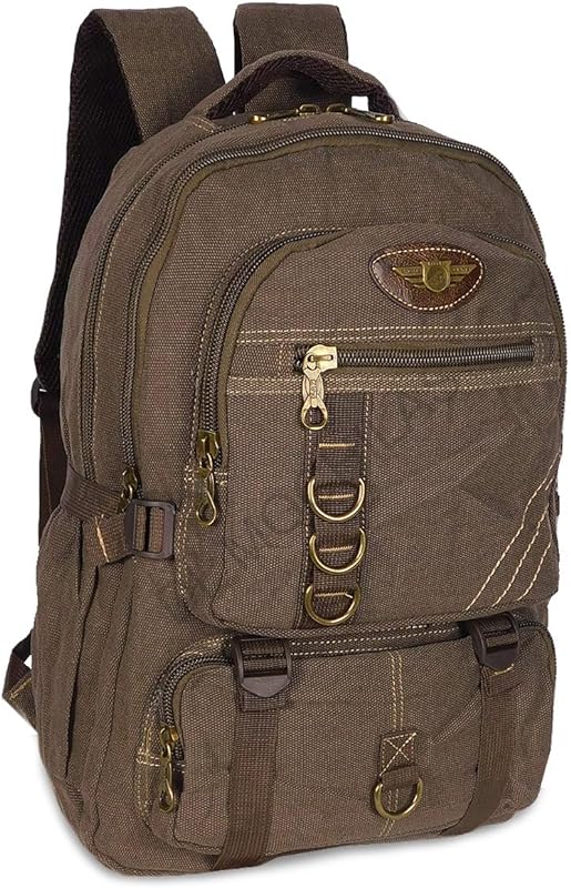 Mochila Escolar Masculina Reforçada De Lona Feminina Notebook 4 Cores (A Marrom)