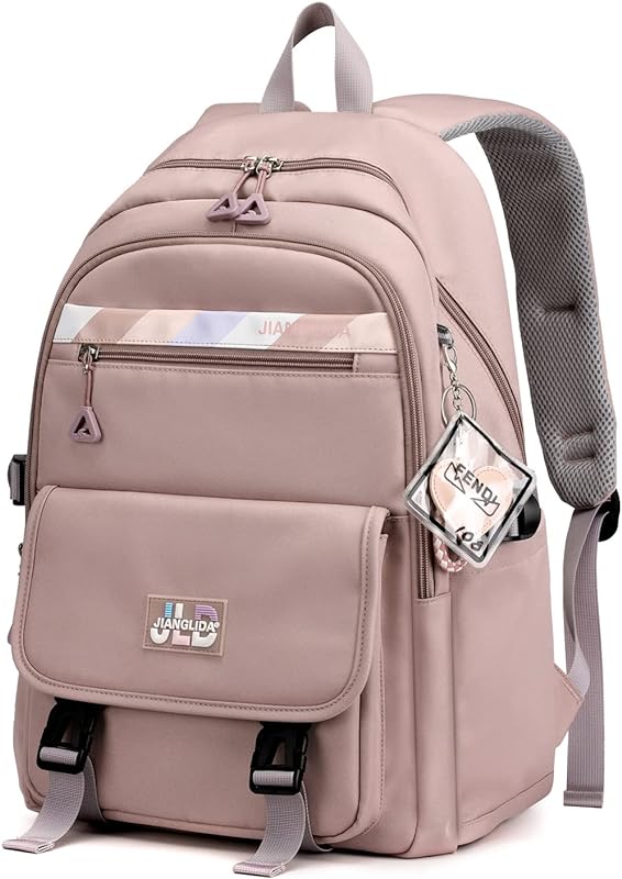Mochila feminina escolar impermeável bolsa grande notebook 15,6 polegadas mochilas casual nylon