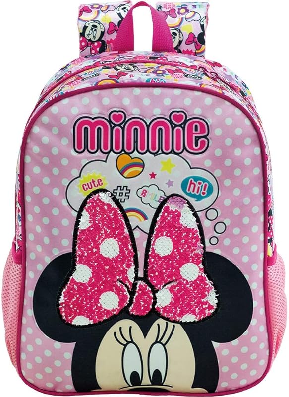 Mochila Escolar 16, Minnie Mouse, 8932, Rosa
