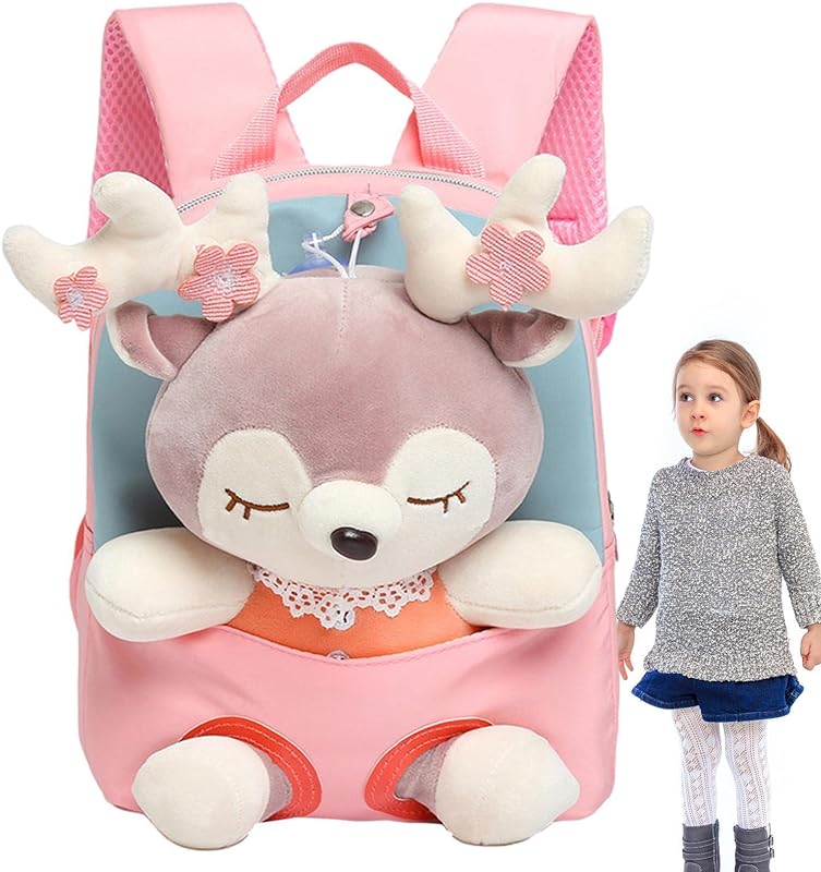 bicho pelúcia – Crianças Mochila Pequena Bicho Pelúcia | Bolsa ombro pré-escolar bolsa viagem para estudantes para meninas e crianças pequenas Febud