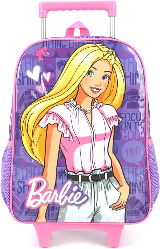 Mochila Infantil Barbie com rodinhas