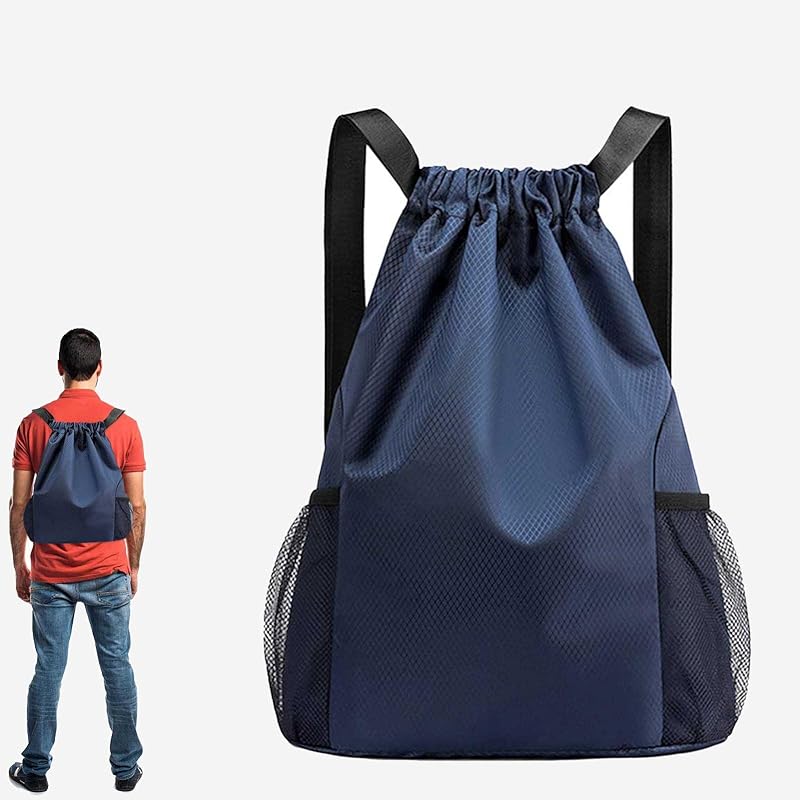 Mochila com cordão para academia – Mochila de viagem de grande capacidade para mulheres,Bolsa de esportes de praia de natação para academia para mulheres e homens para guardar itens Fashionteyy Mochila com cordão para academia – Mochila de viagem de grande capacidade para mulheres,Bolsa de esportes de praia de natação para academia para mulheres e homens para guardar itens Fashionteyy
