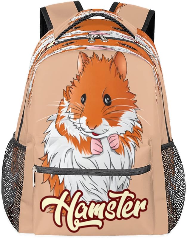 Mochilas femininas para hamster, mochilas para laptop, para negócios, mochila escolar para estudantes com alça de ombro ajustável, mochila casual para viagem, acampamento, para mulheres e homens, Multicor, Large, Mochilas Daypack