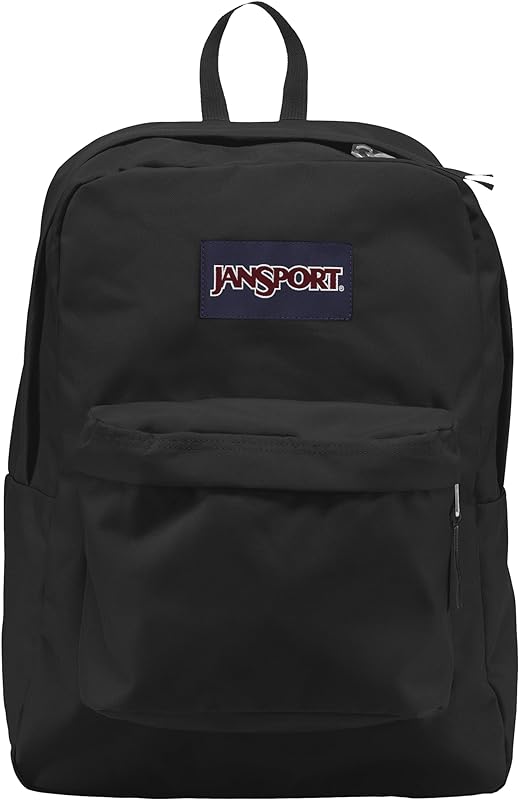 Mochila SuperBreak JanSport, Unissex, Preto, Tamanho Único – sem bolso lateral