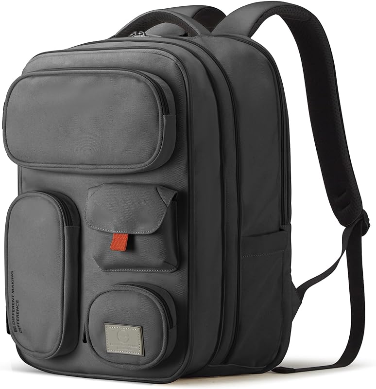 Hanke Mochila para laptop, mochila de viagem expansível para homens e mulheres, resistente à água, bolsa escolar universitária