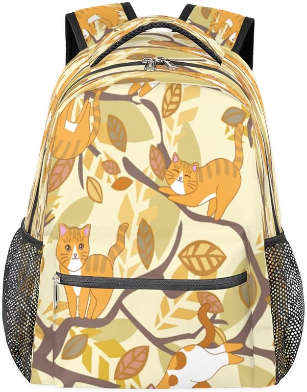 Mochilas de outono para mulheres e homens, mochila escolar de animal de gato para meninos e meninas adolescentes, mochilas para laptop para faculdade de trabalho, mochila de viagem à prova d’água mochila para livros para caminhadas, Multicor, Medium Mochilas de outono para mulheres e homens, mochila escolar de animal de gato para meninos e meninas adolescentes, mochilas para laptop para faculdade de trabalho, mochila de viagem à prova d’água mochila para livros para caminhadas, Multicor, Medium