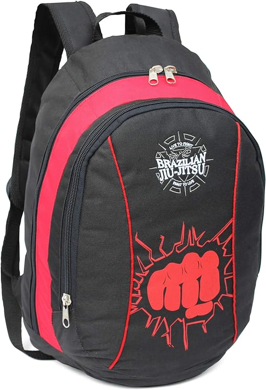 Mochila LS MO4067 com divisão frontal bordado Brazilian Jiu-Jitsu