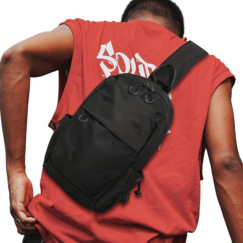 Bolsa tiracolo masculina pequena mochila transversal mochila de viagem mochila de peito leve bolsa de ombro ao ar livre uma alça Bolsa tiracolo masculina pequena mochila transversal mochila de viagem mochila de peito leve bolsa de ombro ao ar livre uma alça
