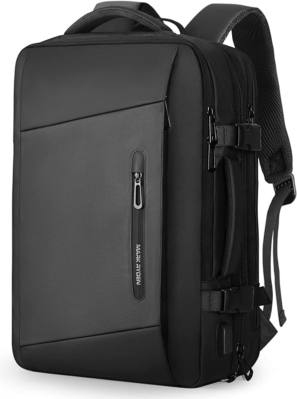 Mochila para laptop, Mochila de negócios para homens com capacidade para laptop de 17,3 Mochila de viagem expansível 23L-38L