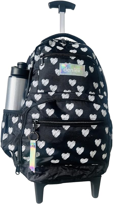 Mochila Bolsa Com Rodinha Escolar Feminina 30 Litros Preta