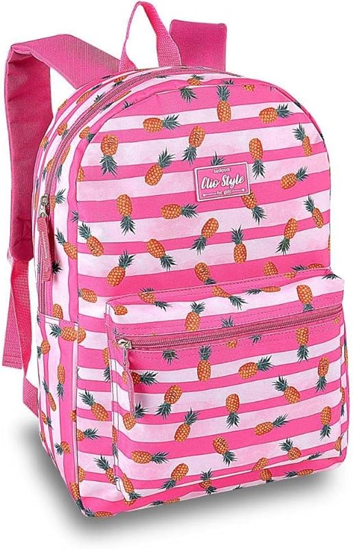 Mochila Escolar Abacaxi Juvenil + 1 Stabilo + Kit Completo