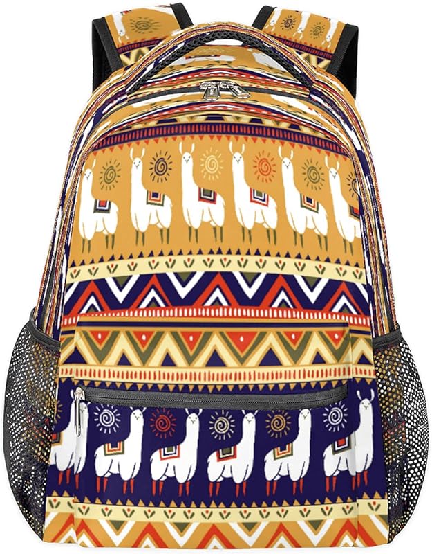 Mochilas para adolescentes meninas meninos lhama mochila de viagem para mulheres homens bolsas de livros mochilas universitárias para escola, trabalho laptop mochilas resistentes à água mochila para caminhadas, Multicor, Medium