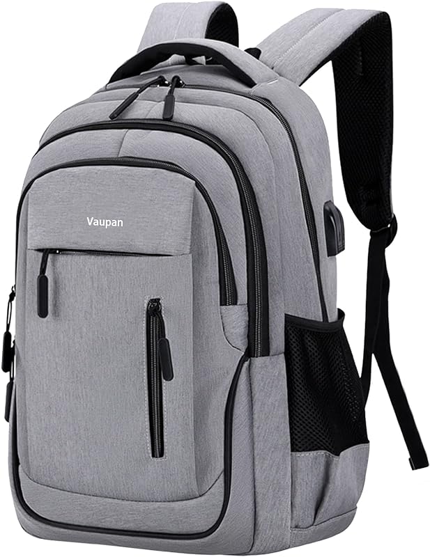 Mochila para laptop de viagem de negócios, bolsa para computador escolar de faculdade resistente à água com porta de carregamento USB para homens e mulheres