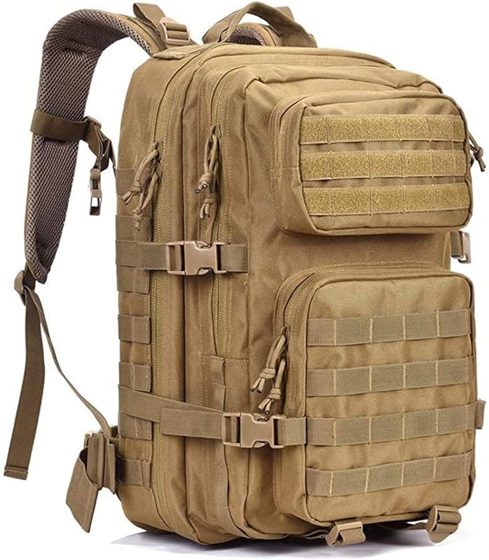 Mochila militar ao ar livre masculina feminina mochila militar pacote de assalto grande 3 dias à prova d’água tático Mollen saco para acampamento caminhadas caminhadas pesca viagem trabalho 40L