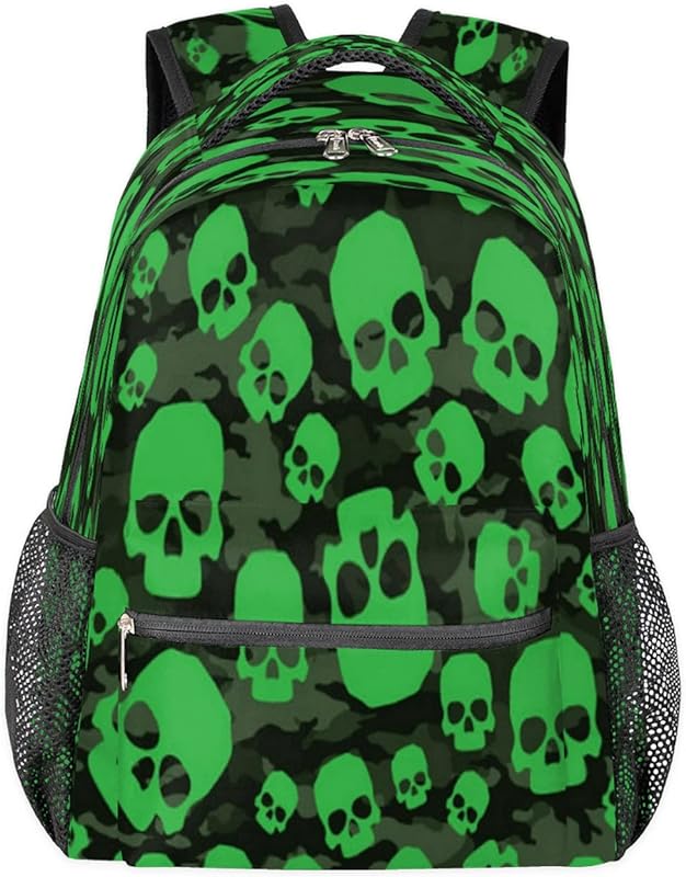 Mochilas para adolescentes meninas meninos mochila de viagem de Halloween para mulheres homens, bolsas de livro de caveira de açúcar mochilas universitárias para escola, trabalho, mochilas para laptop, mochila resistente à água para caminhadas, Multicor, Medium