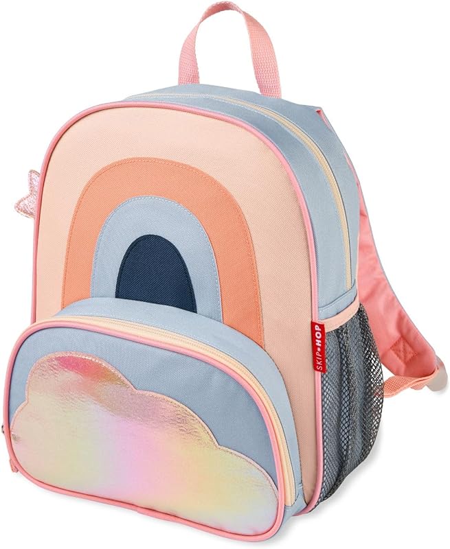 Skip Hop Mochila infantil Sparks para crianças pequenas, pré-escola de 3 a 4 anos, arco-íris
