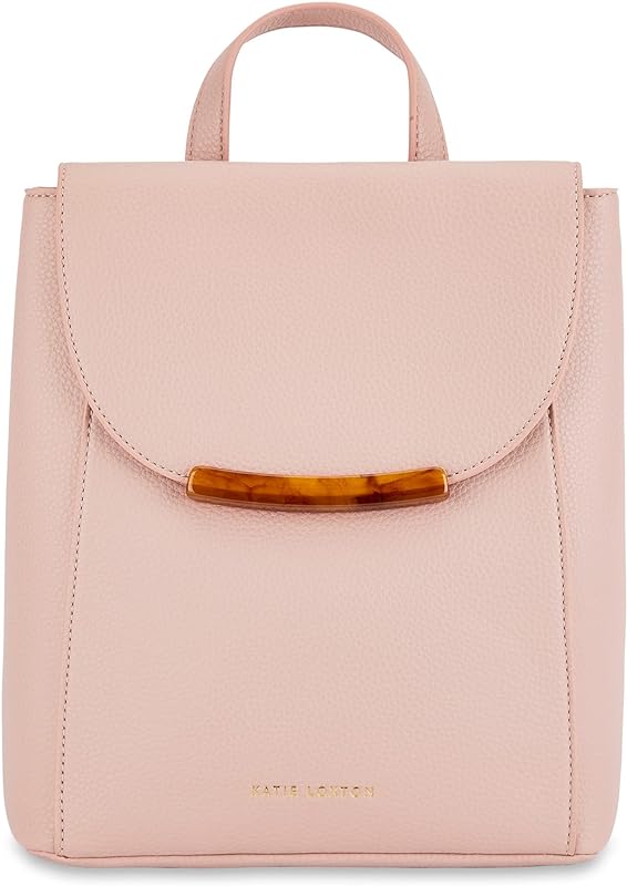 Dani Tortoiseshell Mochila feminina de couro vegano com alça conversível com alça superior, Rosa empoeirado, 10.5 x 9 x 4.5 Inches, Contemporâneo