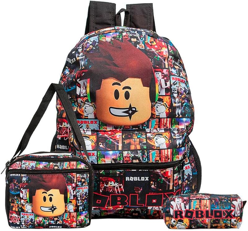 Kit Mochila Escolar Juvenil de Costas com Lancheira Térmica e Estojo Escolar