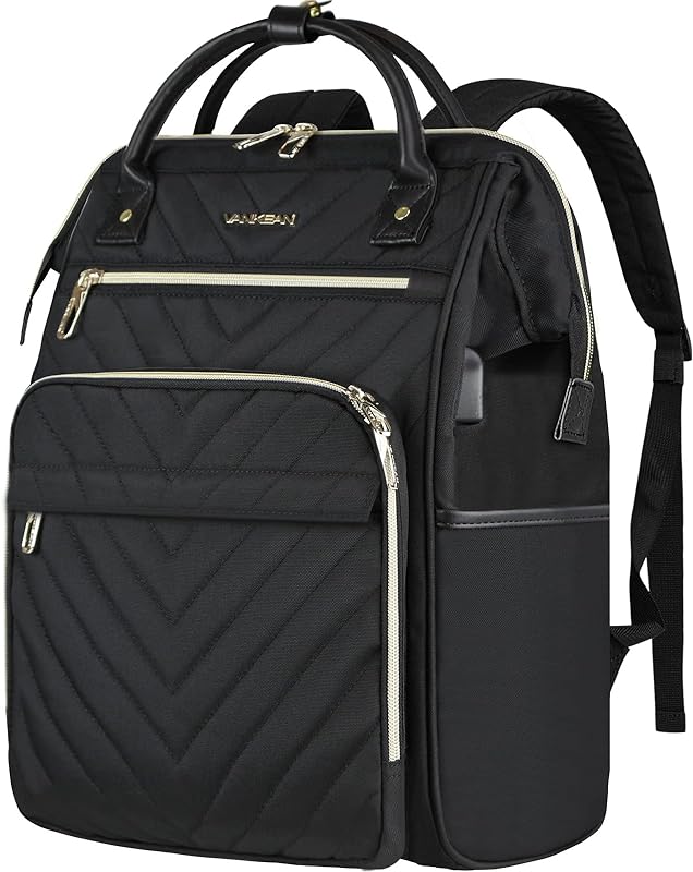 VANKEAN Mochila para laptop de 17 polegadas para mulheres homens moda computador bolsa de trabalho