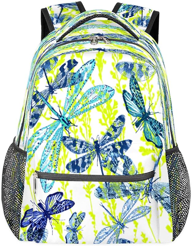 Mochila para mulheres e homens, libélula, borboleta, viagem, laptop, mochila à prova d’água, mochila diária com vários bolsos, mochila casual para escola, acampamento, caminhada, trabalho, Multicor, Medium, Mochilas Daypack Mochila para mulheres e homens, libélula, borboleta, viagem, laptop, mochila à prova d’água, mochila diária com vários bolsos, mochila casual para escola, acampamento, caminhada, trabalho, Multicor, Medium, Mochilas Daypack