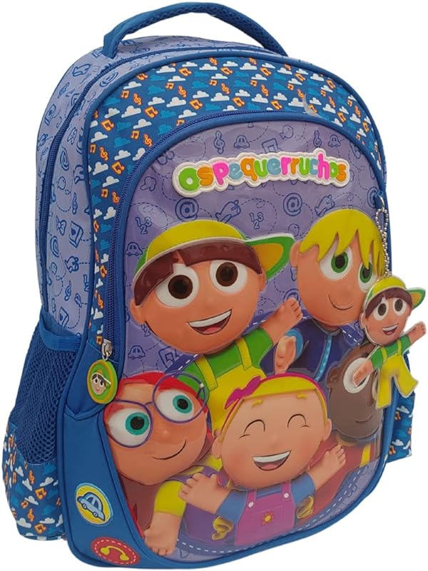 Mochila Costas Escolar Infantil os Pequerruchos Cor:Azul;tamanho:M;Genero:Masculino