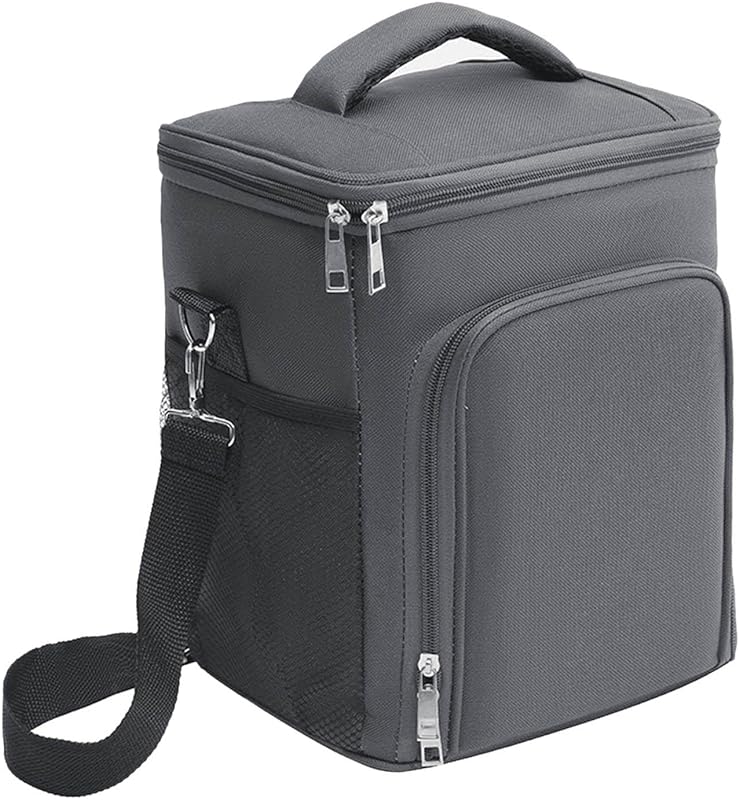Generic Mochila Cooler Portátil Durável Leve com Bolsos Cooler Bag Mochila com Isolamento Térmico para Viagem de Trabalho Ao Ar Livre Crianças Mulheres Homens, cinza